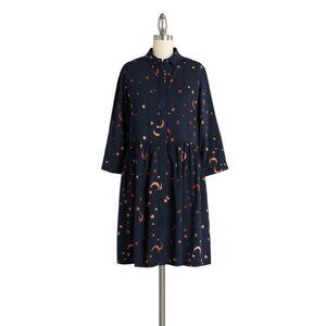 Sugarhill Brighton Mystic Nights Babydoll Shirt Dress Sz 8
